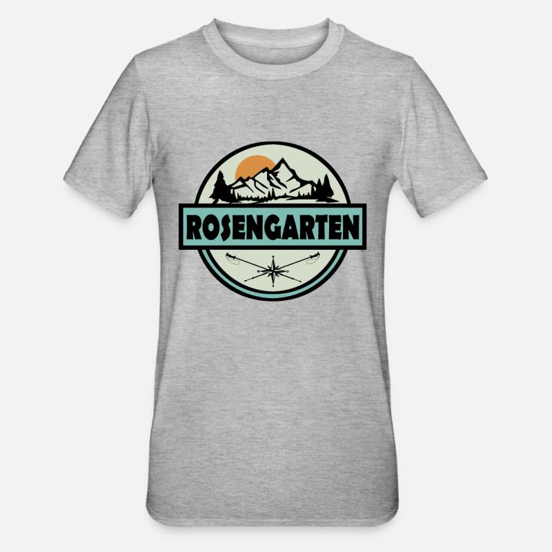 Rosengarten - Unisex Polycotton T-Shirt - Grau meliert
