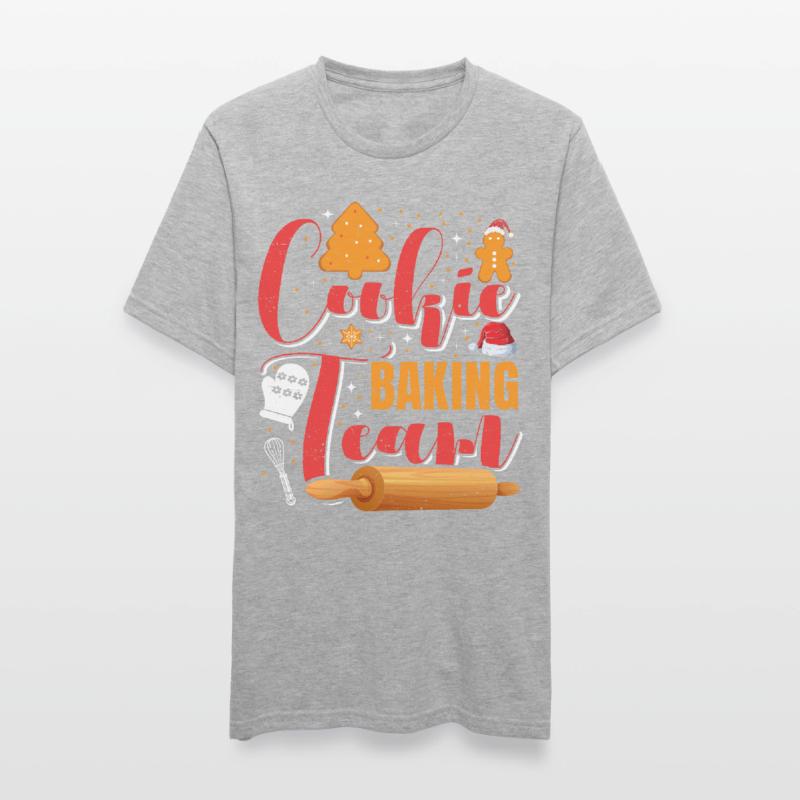Cookie Baking Team Biscuits de Noël Biscuits T-shirt polycoton Unisexe