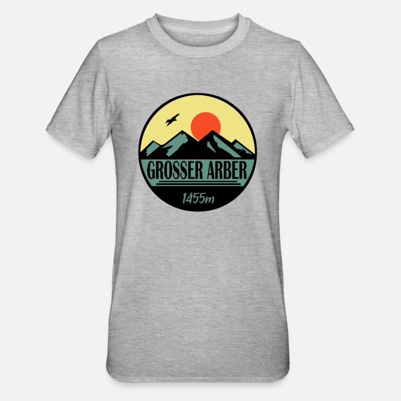 Großer Arber - T-shirt polycoton Unisexe - gris chiné