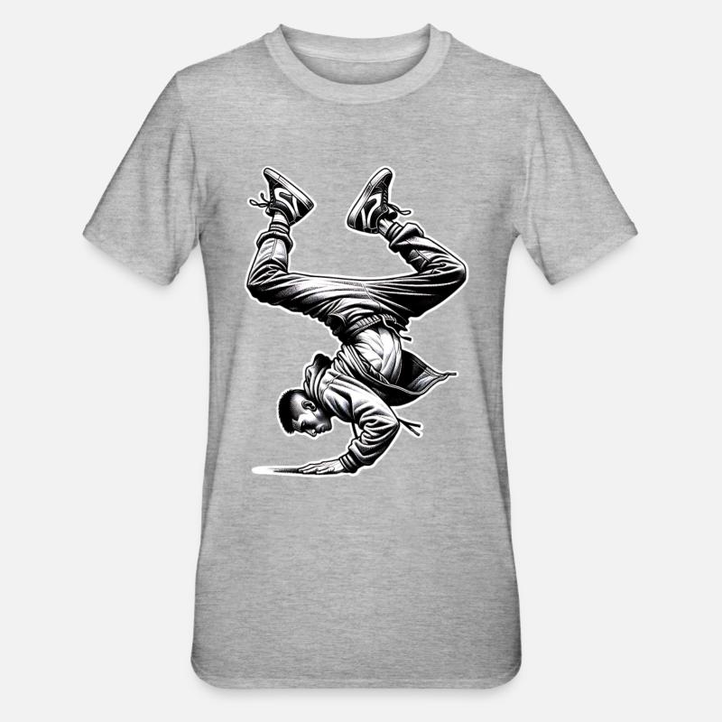 Breakdance - Maglietta unisex, mix cotone e poliestere - grigio melange