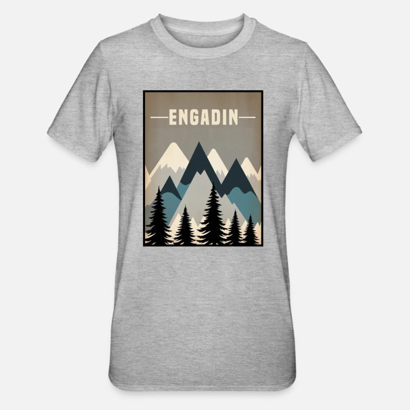 Engadine minimal - T-shirt polycoton Unisexe - gris chiné