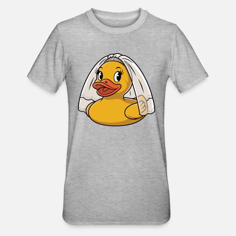 Rubber Duck Bride - T-shirt polycoton Unisexe - gris chiné