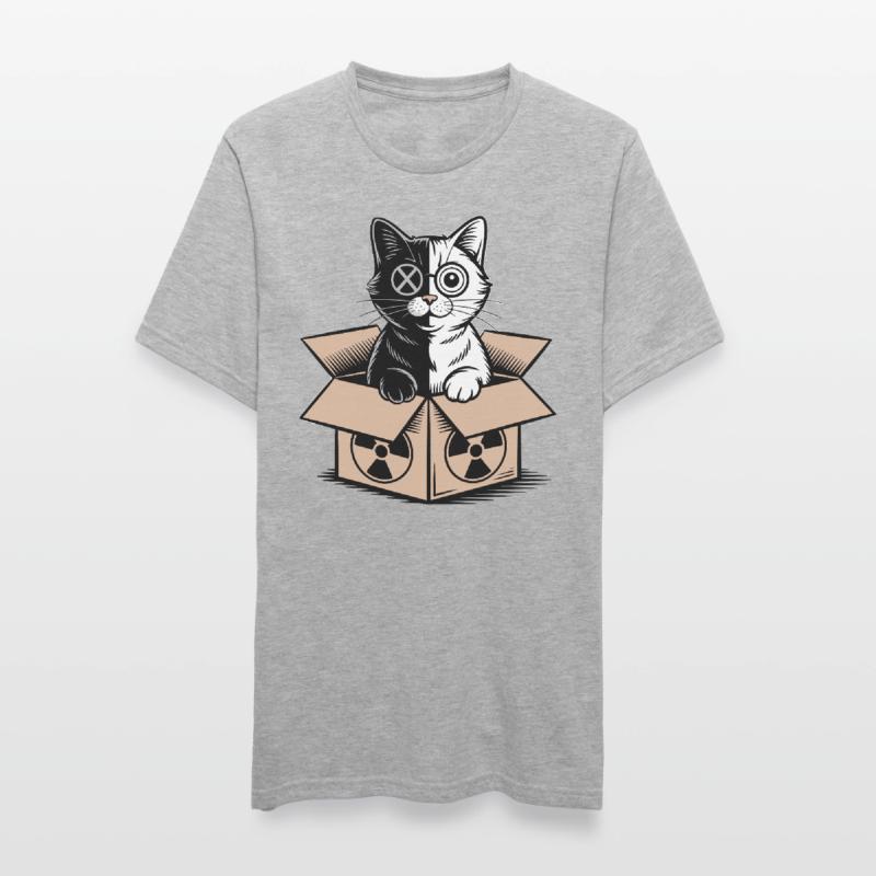 Le chat dans une boîte de Schrödinger : la déclaration du nerd quantique T-shirt polycoton Unisexe
