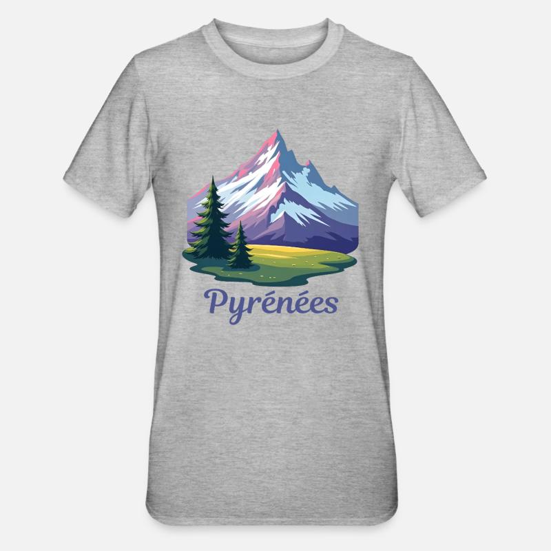 Pyrénées Pyrénées - T-shirt polycoton Unisexe - gris chiné
