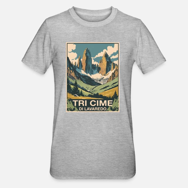 Tri Cime Dolomites - T-shirt polycoton Unisexe - gris chiné
