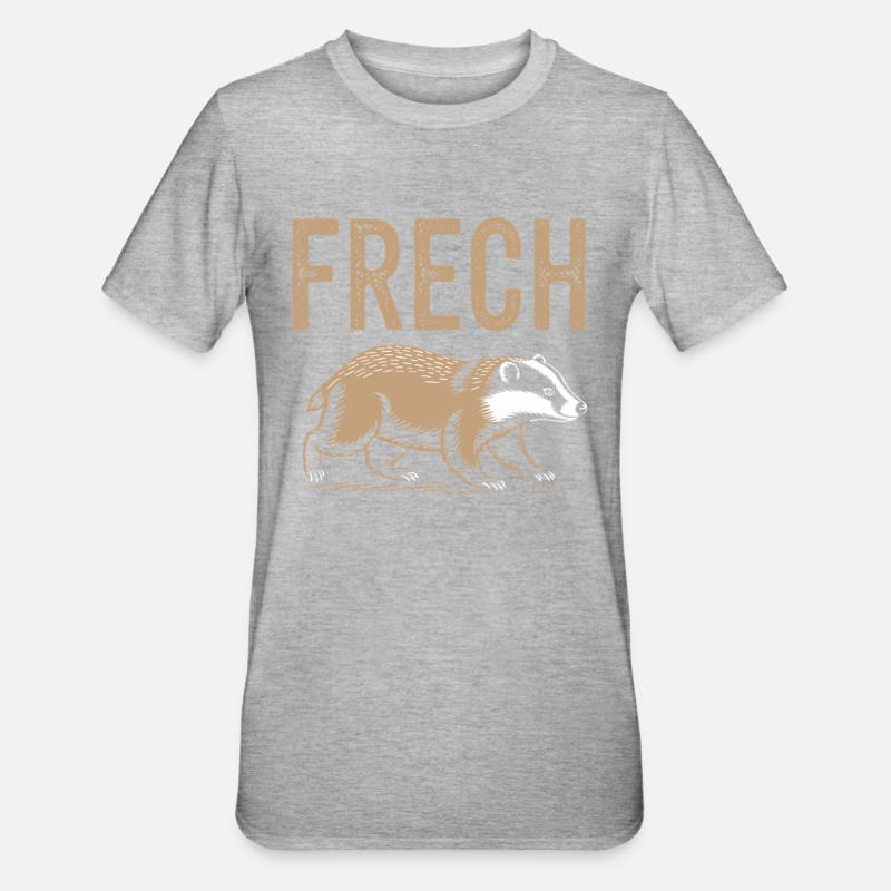 Frechdachs - Unisex Polycotton T-Shirt - Grau meliert