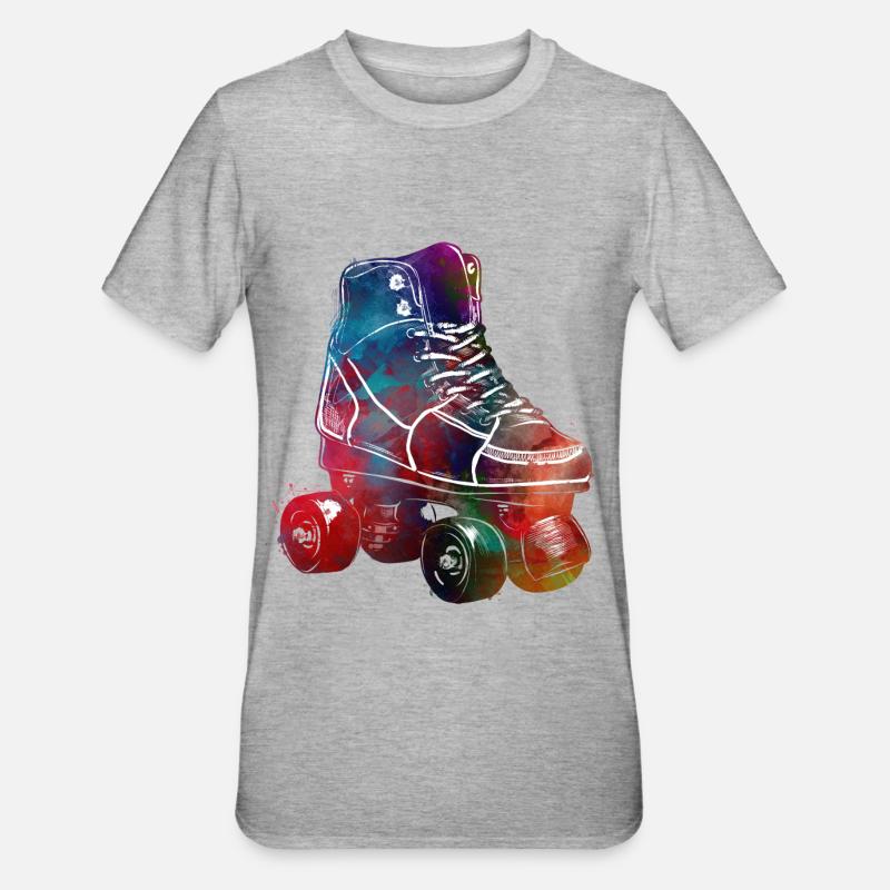 roller skates sport art #roller #skates - Unisex Polycotton T-Shirt - heather grey