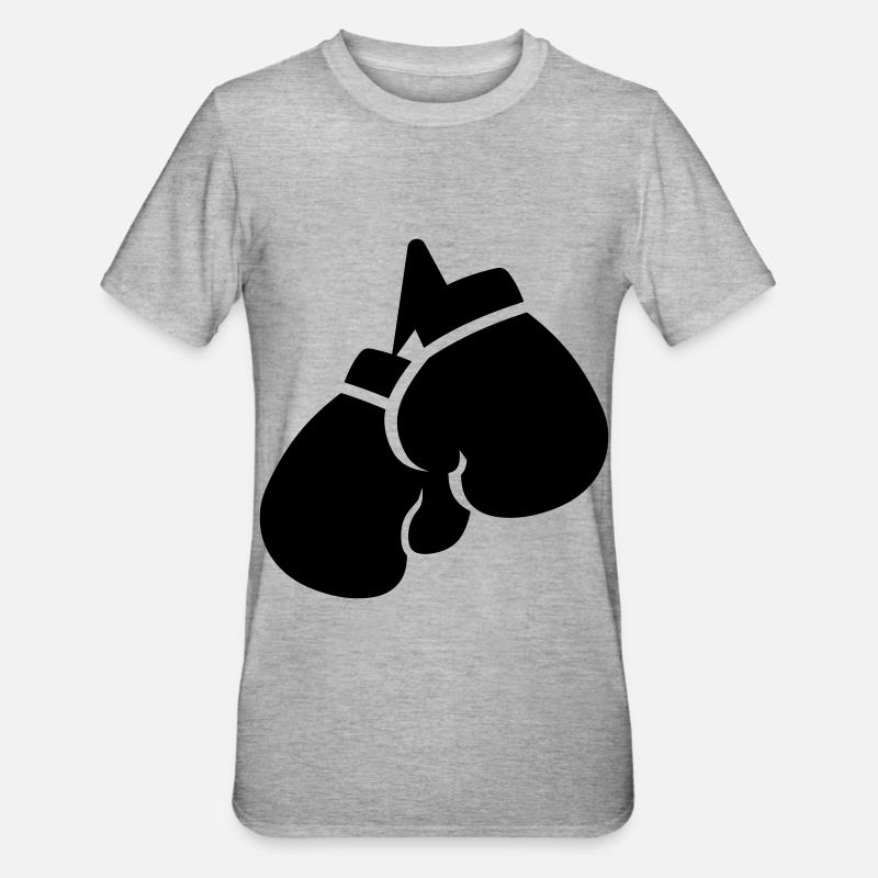 Symbole des gants de boxe - T-shirt polycoton Unisexe - gris chiné