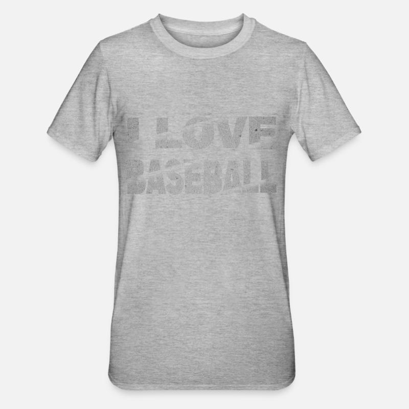 J’adore le baseball - T-shirt polycoton Unisexe - gris chiné