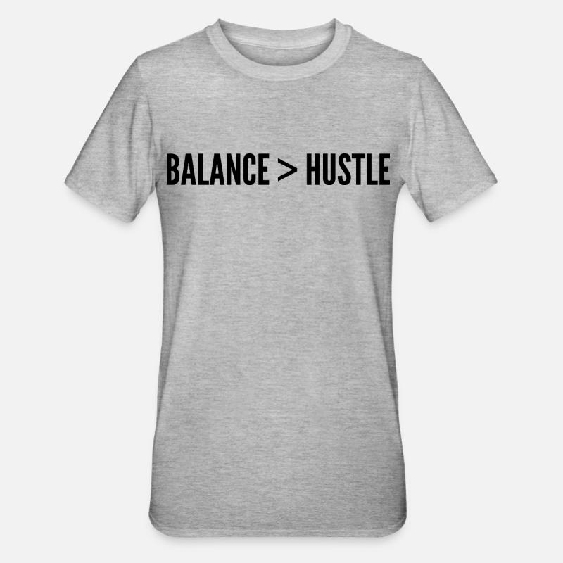 Équilibre Plus Fort Que L’Ambition - T-shirt polycoton Unisexe - gris chiné