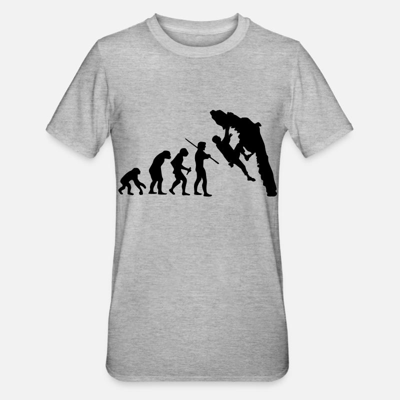 Boulder Evolution - Unisex Polycotton T-Shirt - Grau meliert