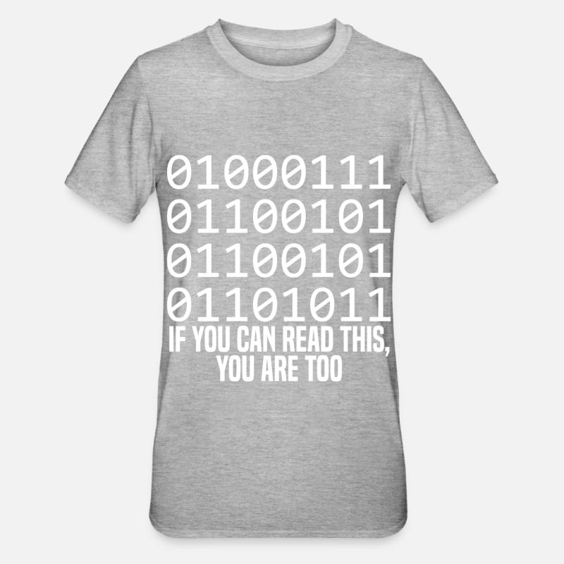 Programmierer Coder Software Entwickler - Unisex Polycotton T-Shirt - Grau meliert