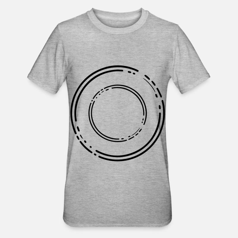 Conception de cercle - T-shirt polycoton Unisexe - gris chiné