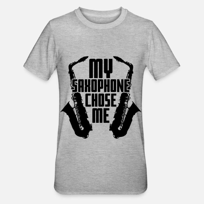Jazz Saxophone - T-shirt polycoton Unisexe - gris chiné