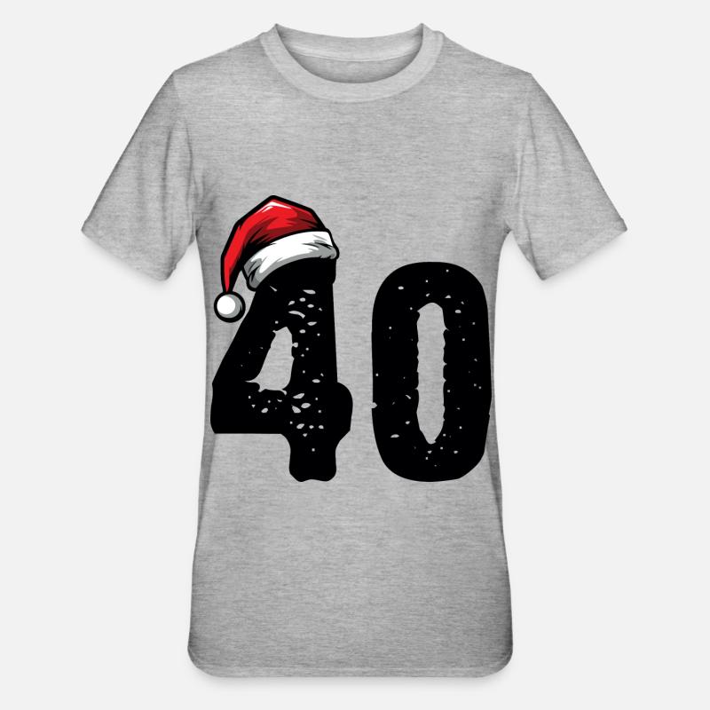 40 numéros de Noël - T-shirt polycoton Unisexe - gris chiné