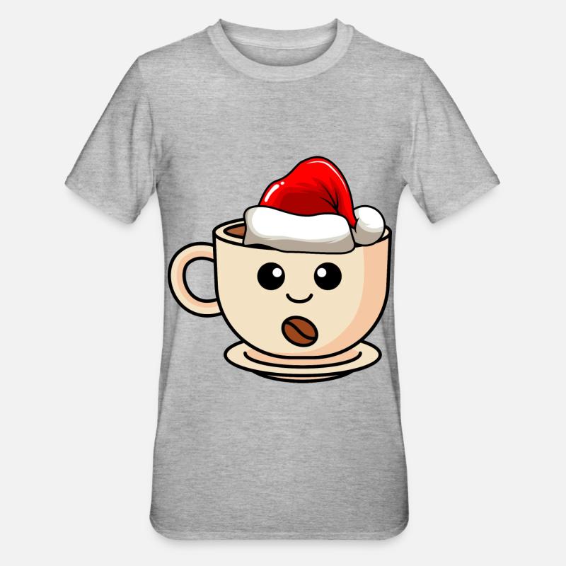 Café Noël BD Noël - T-shirt polycoton Unisexe - gris chiné
