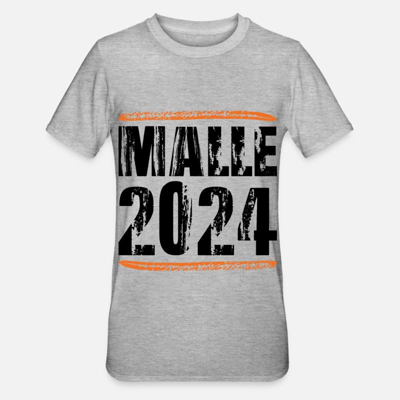 Devis Malle 2024 - T-shirt polycoton Unisexe - gris chiné
