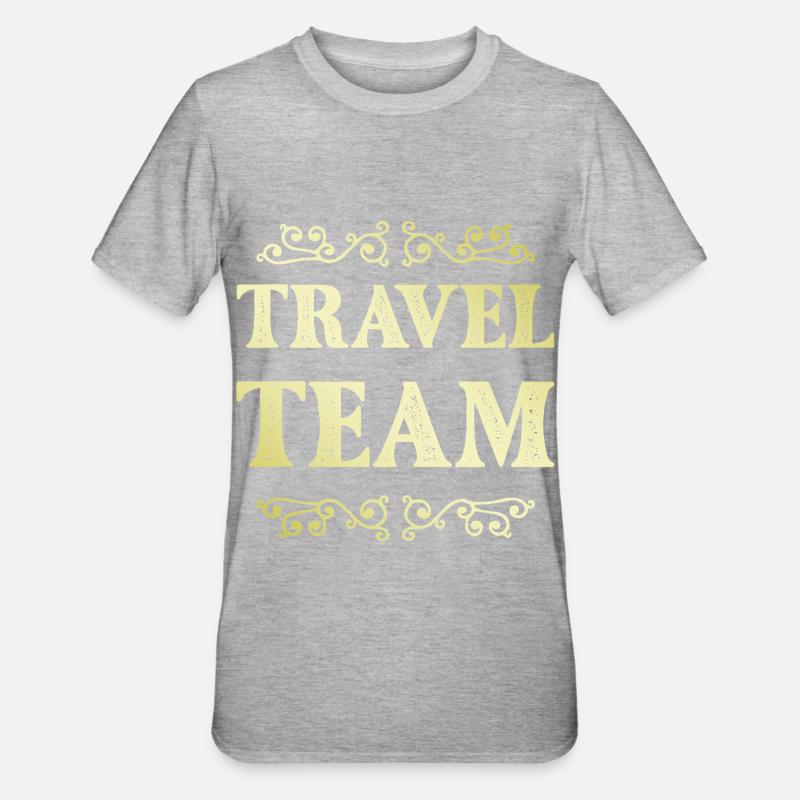 Équipe de voyage - T-shirt polycoton Unisexe - gris chiné