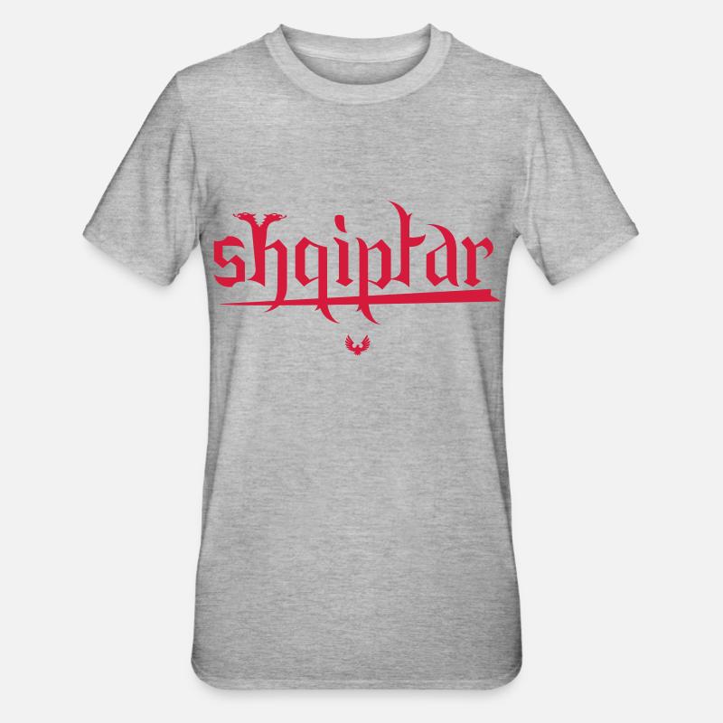 shqiptar_albaspirit - Unisex Polycotton T-Shirt - Grau meliert
