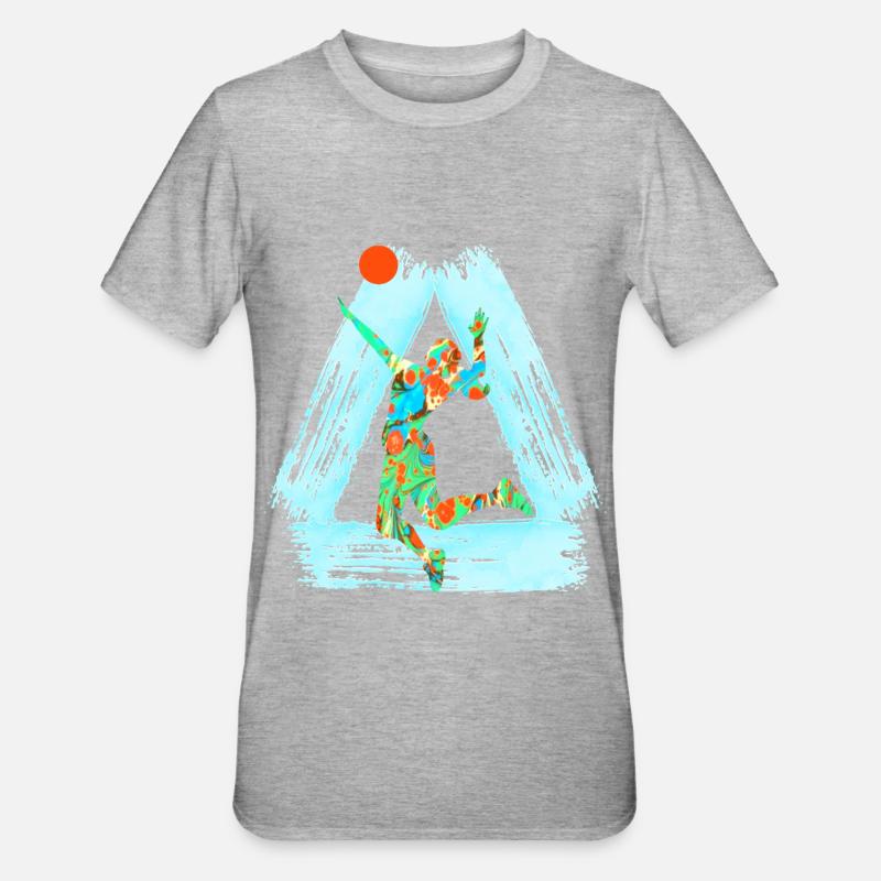volleyball player e 4 - Unisex Polycotton T-Shirt - heather grey