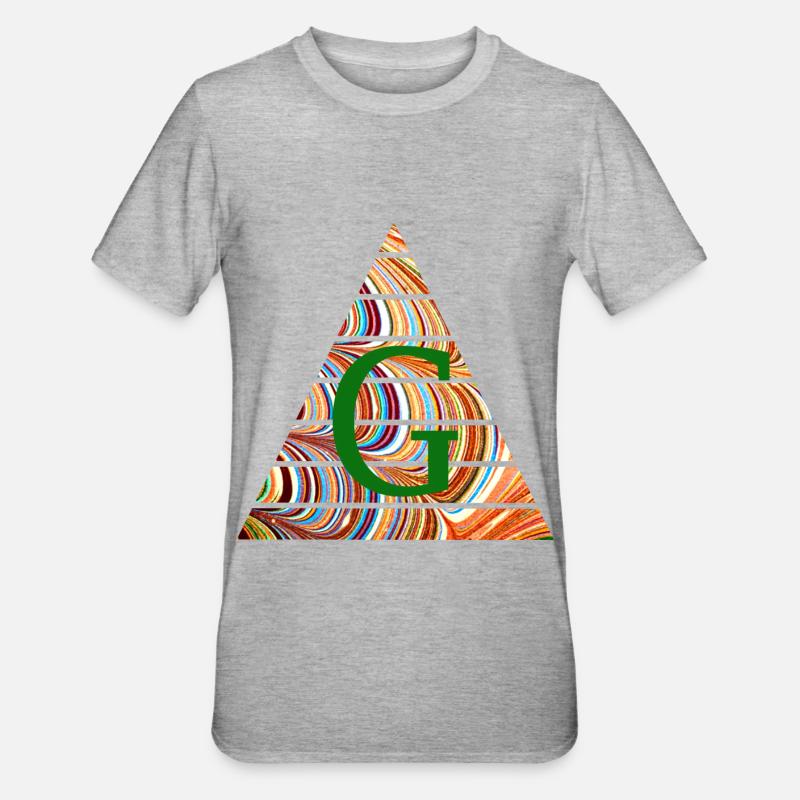 Triangle E 56 g - T-shirt polycoton Unisexe - gris chiné