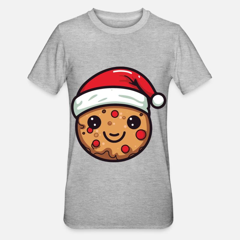 Biscuit de Noël Cuisson - T-shirt polycoton Unisexe - gris chiné