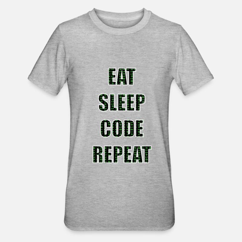 Programmeurs Programmation Code - T-shirt polycoton Unisexe - gris chiné