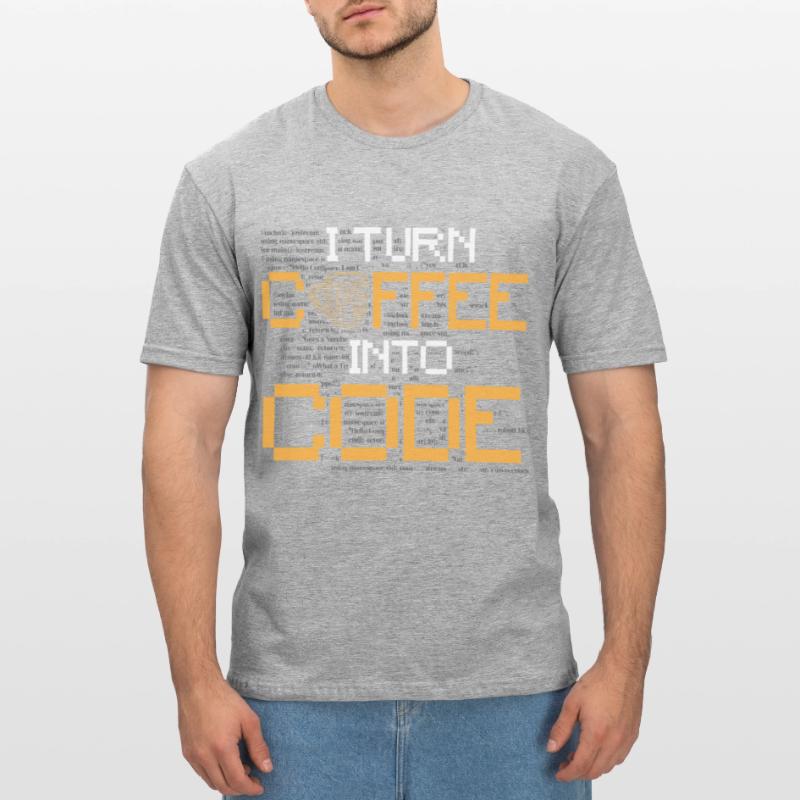 I Turn Coffee Into Code - Programmer Software Unisex Polycotton T-Shirt
