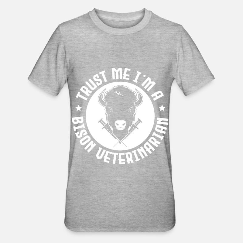 Bison d’Amérique Buffalo - T-shirt polycoton Unisexe - gris chiné