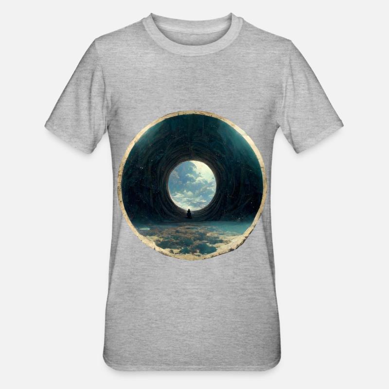 A circle in a circle - Unisex Polycotton T-Shirt - heather grey