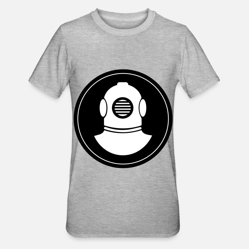 Cercle de casques de plongée - T-shirt polycoton Unisexe - gris chiné