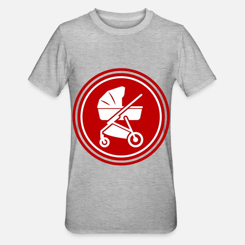 Poussette bébé - T-shirt polycoton Unisexe - gris chiné