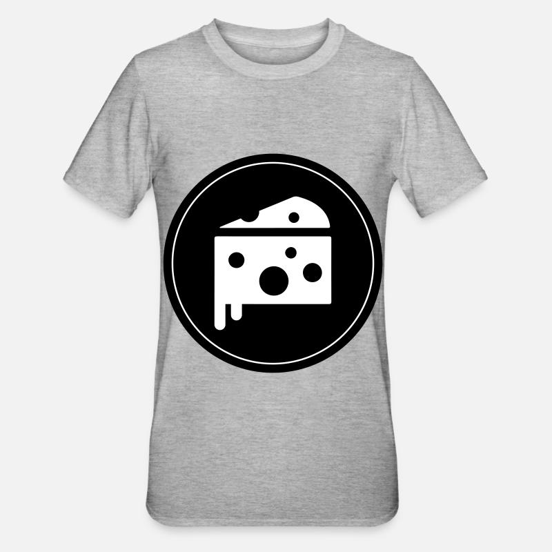Käse Symbol Cheese - T-shirt polycoton Unisexe - gris chiné