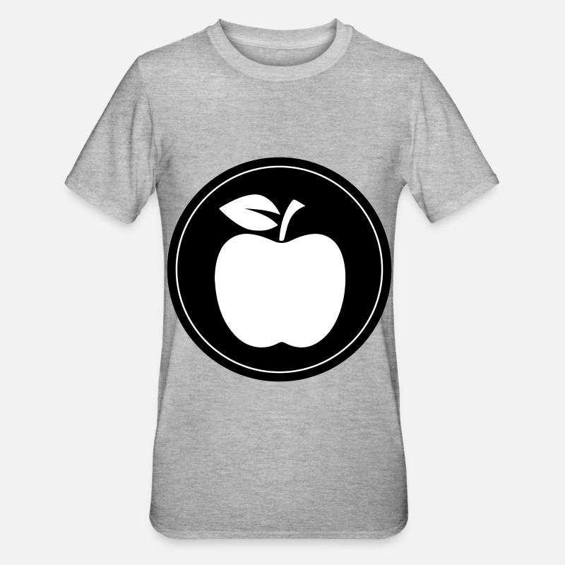 Symbole Apple - T-shirt polycoton Unisexe - gris chiné