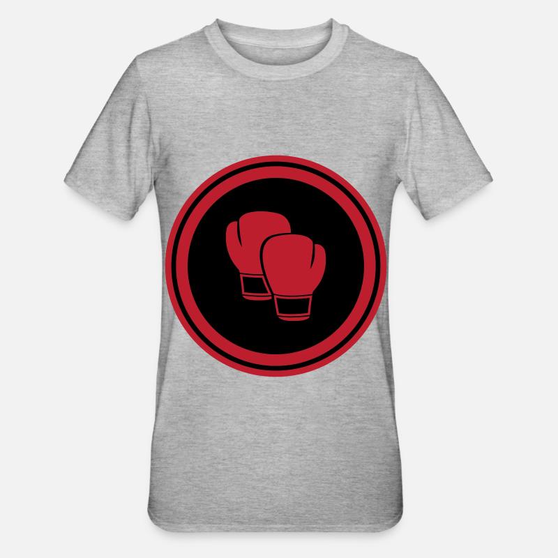 Boxe - T-shirt polycoton Unisexe - gris chiné