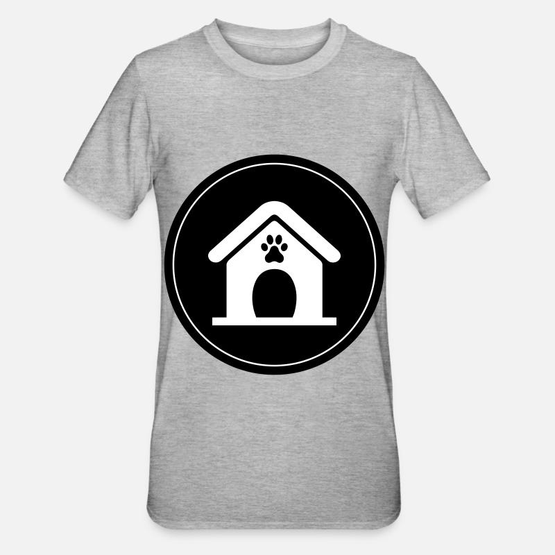 Cercle de chien de niche - T-shirt polycoton Unisexe - gris chiné