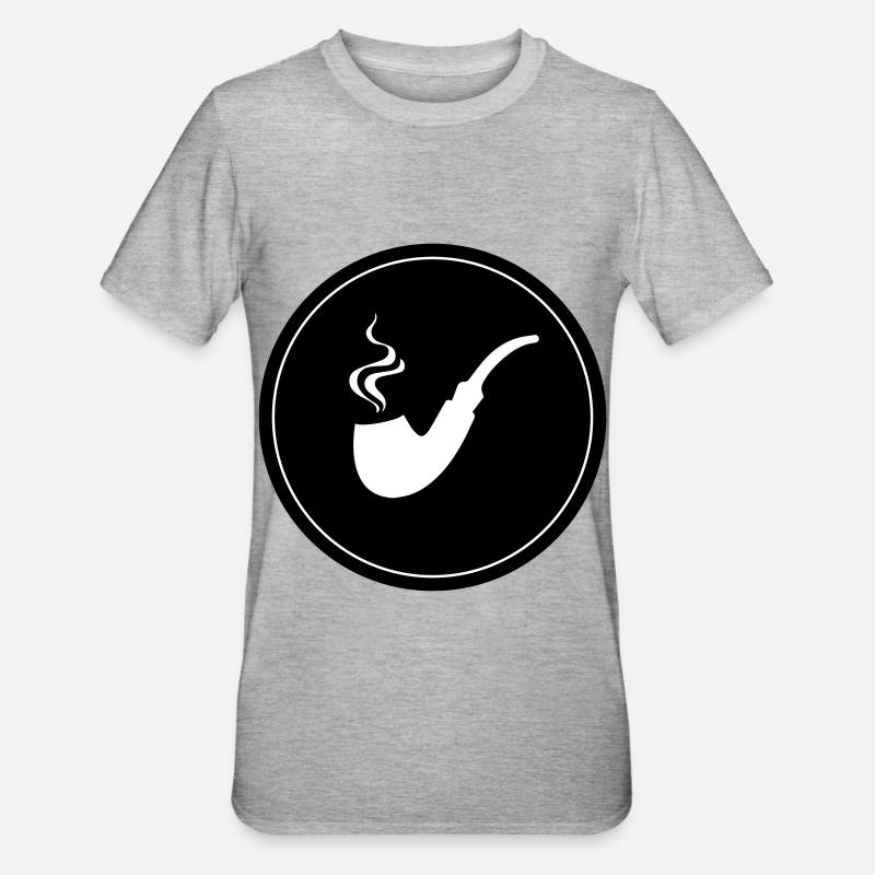 Fumer la pipe - T-shirt polycoton Unisexe - gris chiné