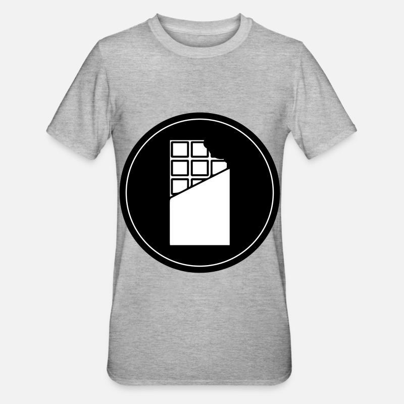 Chocolate Icon Icon - Unisex Polycotton T-Shirt - heather grey
