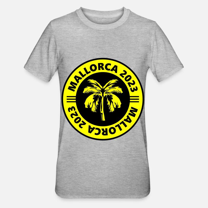 Majorque 2023 - T-shirt polycoton Unisexe - gris chiné