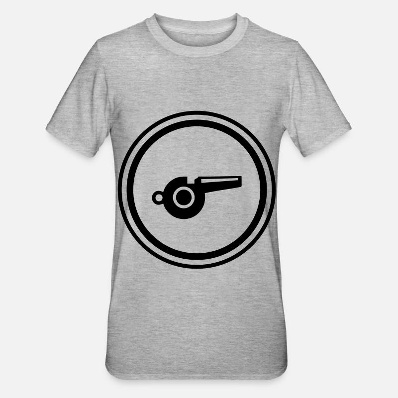 Sifflet Sifflet - T-shirt polycoton Unisexe - gris chiné