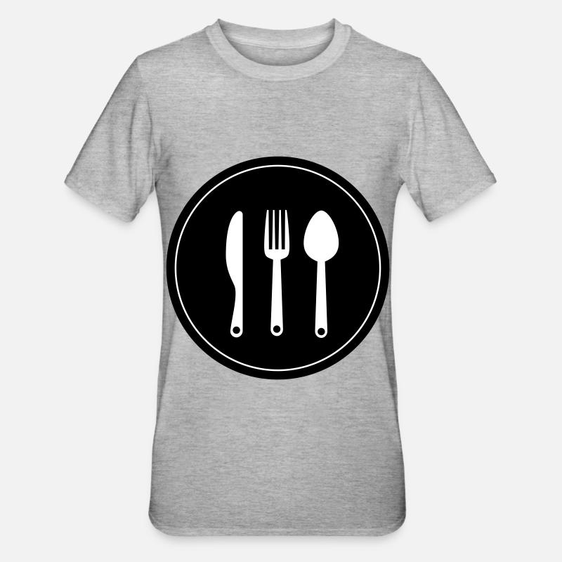 Couverts à la fourchette - T-shirt polycoton Unisexe - gris chiné