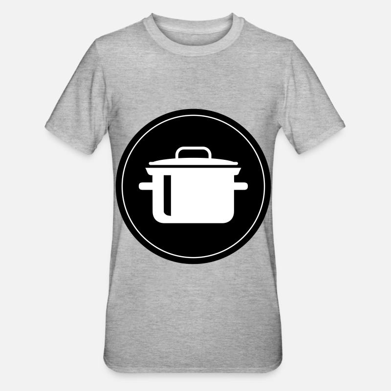 Cuisson d’une casserole - T-shirt polycoton Unisexe - gris chiné