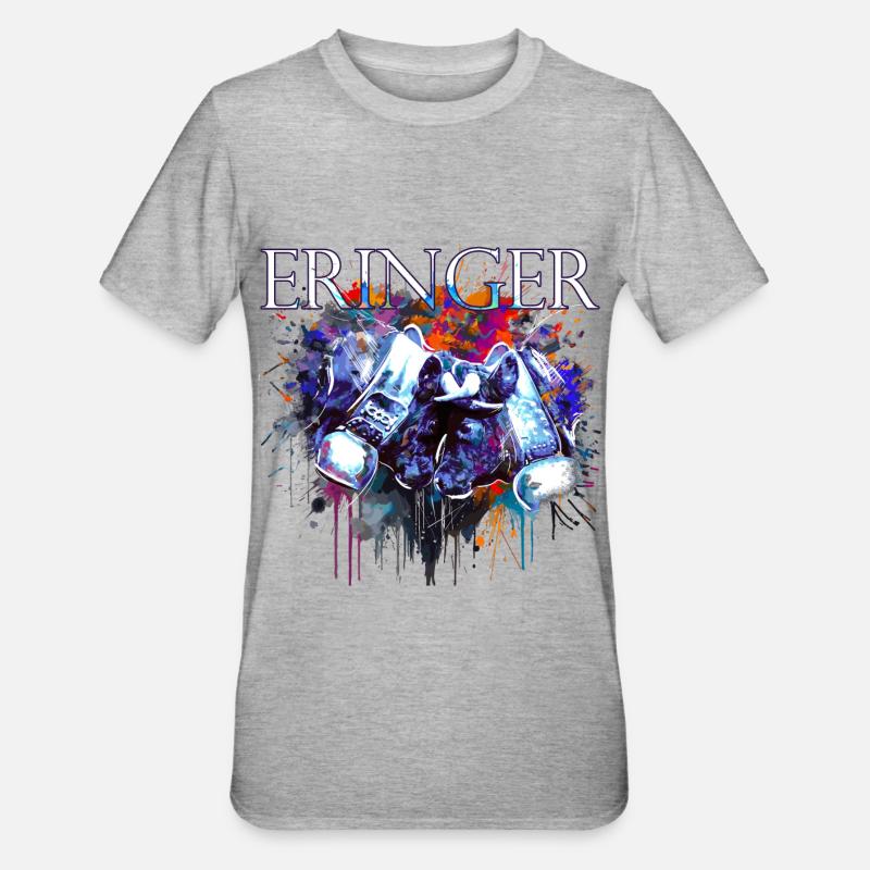 Kampfkuh, Schweizer Walliser Herdenskuh - Unisex Polycotton T-Shirt - Grau meliert