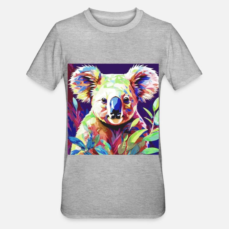Koala, koala bear, illustration - Unisex Polycotton T-Shirt - heather grey