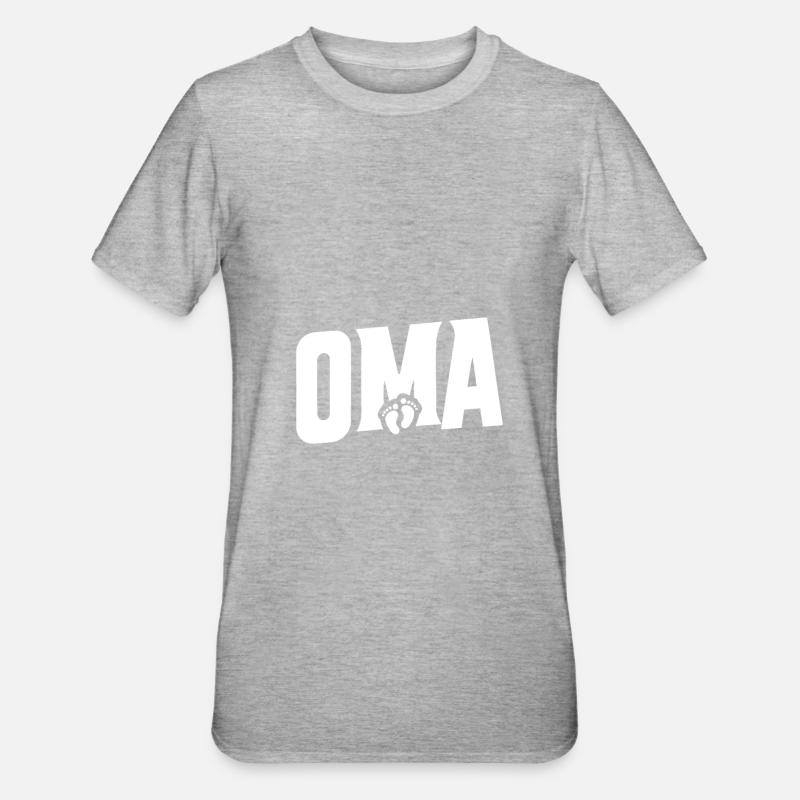 Mamie - Pieds de bébé - T-shirt polycoton Unisexe - gris chiné