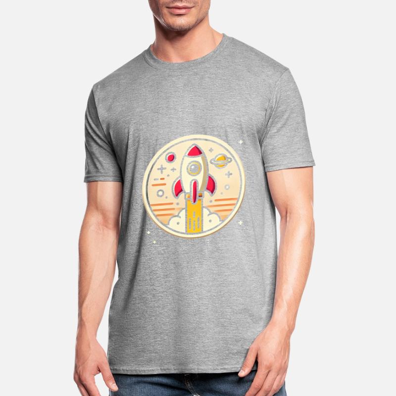Fusée rétro perdue dans l’espace Graphique T-shirt polycoton Unisexe