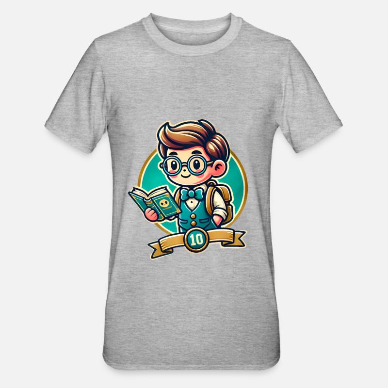 Teach-Modus Ein - Unisex Polycotton T-Shirt - Grau meliert