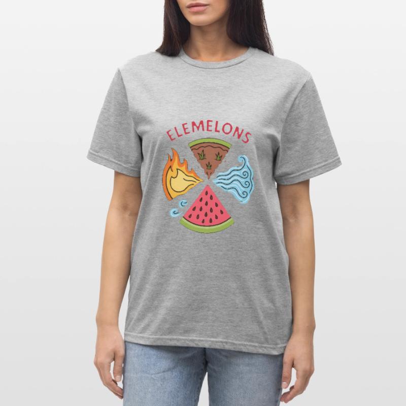 Elemelons Conception élémentaire de pastèque T-shirt polycoton Unisexe