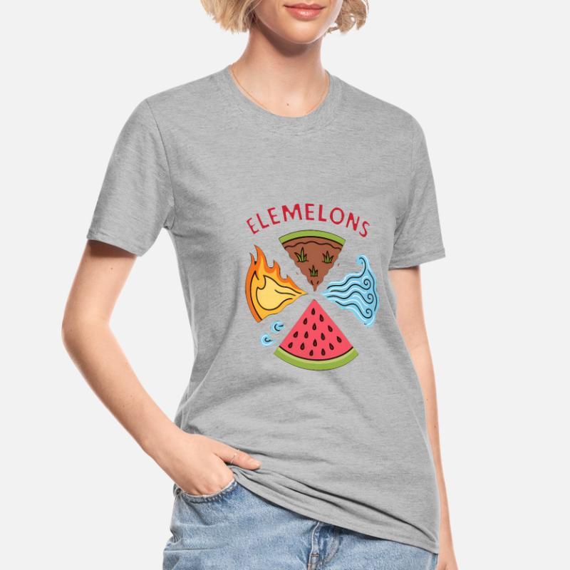 Elemelons Conception élémentaire de pastèque T-shirt polycoton Unisexe