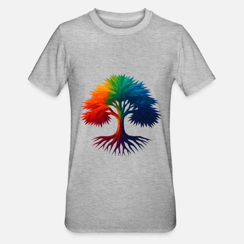 Style WPAP - If - T-shirt polycoton Unisexe - gris chiné